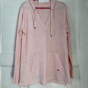 Lilly Pulitzer Luxletic Arin Lounge Pullover Hoodie Pink Heathered XL